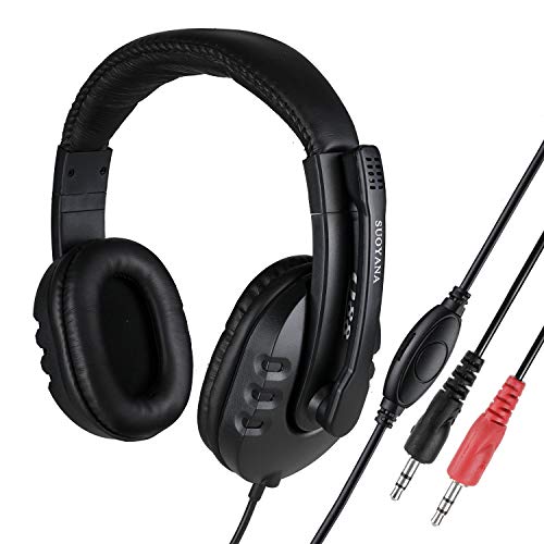 Gaming Headset for Xbox One, PC, PS4, 7.1 Surround Sound Gaming Headphones with Noise Canceling Microphone, Wired Over-Ear Headphones with Mic, Compatible with Mac, Nintendo Switch,Laptop