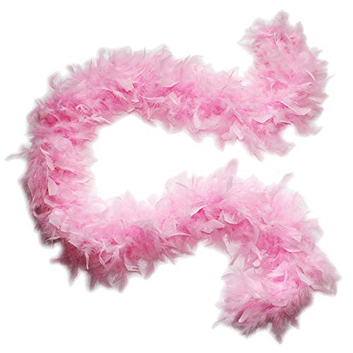 Cynthia's Feathers 80g Chandelle Feather Boas over 30, Baby Pink, Size One Size
