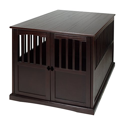 Casual Home Wooden Extra Large Pet Crate, End Table, 31.5'W x 44.5'D x 30'H, Espresso