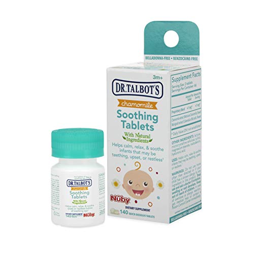 Nuby Chamomile Soothing Tablets, Quick Dissolve, 140 Count