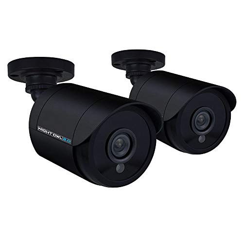 Night Owl Security 2 Pack Add-On 1080P Wired Bullet Cameras, Black (CAM-2PK-HDA10B-BU)