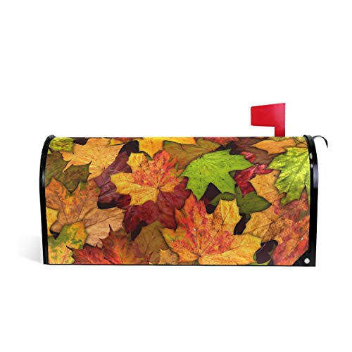 ALAZA Autumn Leaves Magnetic Magnetic Mailbox Cover Standard Size for Garden Yard Outdoor Decorations-18 x 20.8'