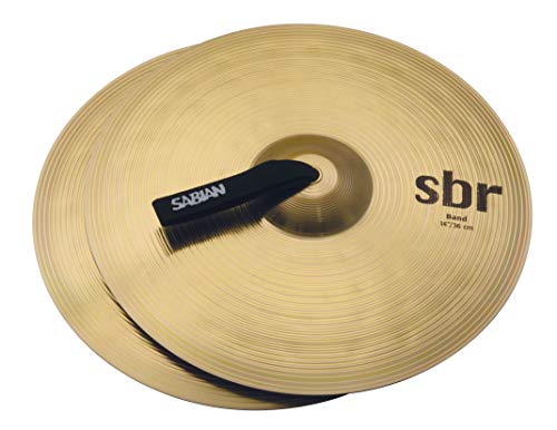 Sabian SBR1422 14-Inch SBR Concert Band Hand Cymbals - Pair, Brass, inch