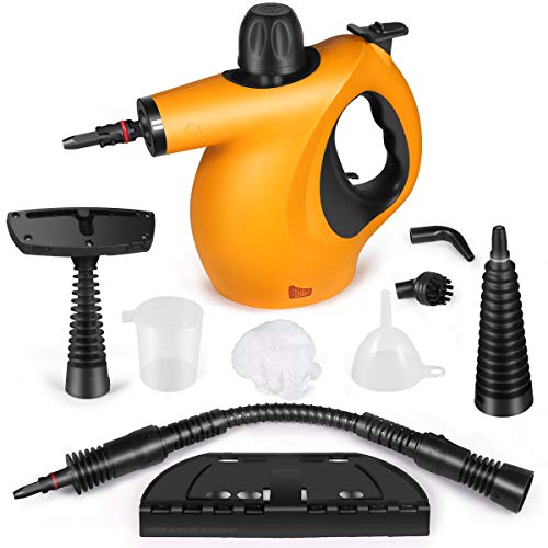 KoolaMo Pressure Steam Cleaner, Car Cleaning Portable Handheld Steamer Cleaner with 9-Piece Accessories Chemical-Free Cleaning for Home Use Furniture Car