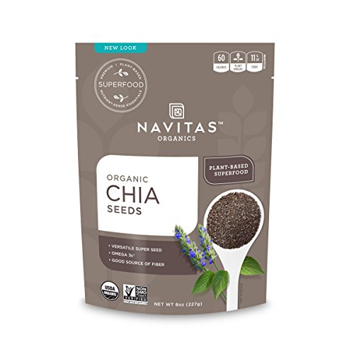 Navitas Organics Chia Seeds, 8 oz. Bag — Organic, Non-GMO, Gluten-Free