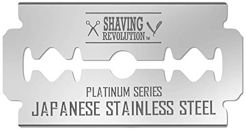 Double Edge Razor Blades - Men´s Safety Razor Blades for Shaving - Platinum Japanese Stainless Steel Double Razor Shaving Blades for Men for a Smooth, Precise and Clean Shave - 50 Count