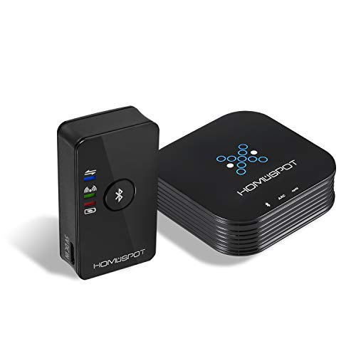 HomeSpot Bluetooth Transmitter Receiver Set with APTX Low Latency for TV PC Pre-Paired Wireless Audio Adapter Set