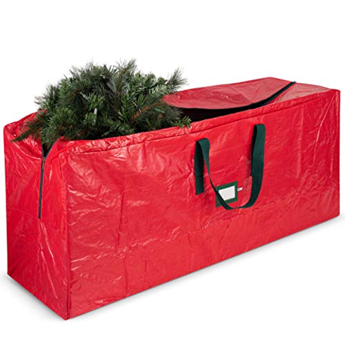 Large Christmas Tree Storage Bag - Fits Up to 9 ft Tall Holiday Artificial Disassembled Trees with Durable Reinforced Handles & Dual Zipper - Waterproof Material Protects from Dust, Moisture & Insect