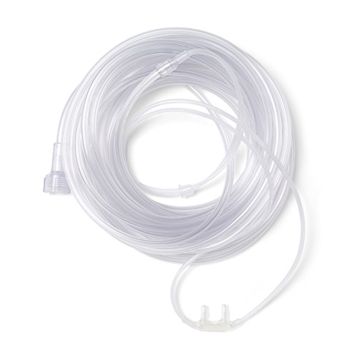 Medline HCSU4515B Soft-Touch Nasal Oxygen Cannula, Universal Connector, 25-ft. Tubing Length, Adult Size, Pack of 25