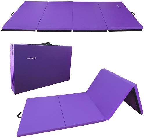 BalanceFrom BFGR-01PP All-Purpose Extra Thick High Density Anti-Tear Gymnastics Folding Exercise Aerobics Mats, 4' x 10' x 2'