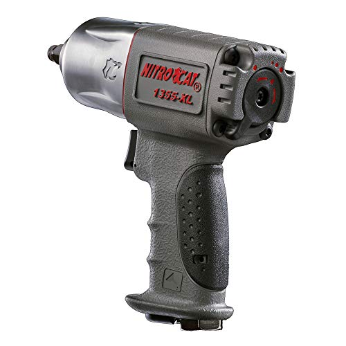 NitroCat 1355-XL 3/8-Inch Composite Air Impact Wrench With Twin Hammer Mechanism