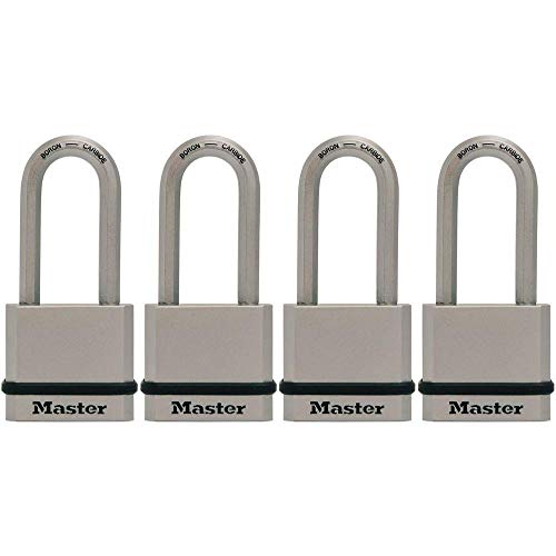 Master Lock M530XQLHCCSEN M530XQLH Magnum Solid Steel Keyed Alike Padlocks, 4 Pack, Assorted, 4 Count