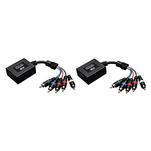 Tripp Lite Component Video with Stereo Audio over Cat5 / Cat6 Extender, Transmitter and Receiver (B136-101),Black