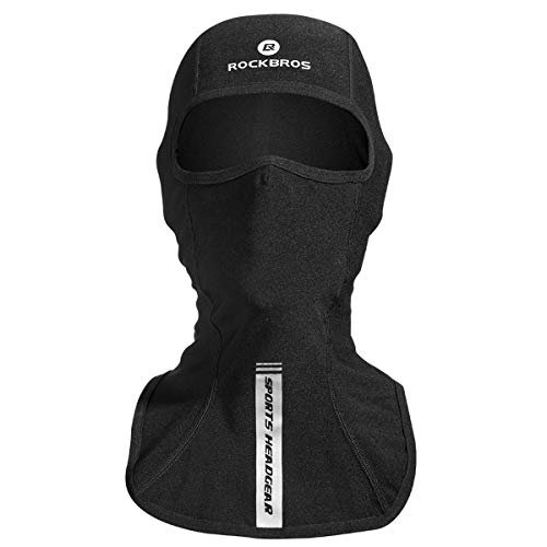 ROCK BROS Balaclava Face Mask for Men UV Dust Wind Protection Full Face Cover Mask Motorcycle Cycling Helmet Liner Masks Black