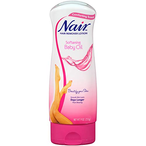 Nair Hair Remover Lotion, Softening Baby Oil, 9.0 oz.(Pack of 3)