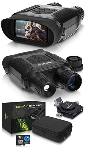 CREATIVE XP Digital Night Vision Binoculars for Complete Darkness - GlassOwl Infrared Night Vision Goggles for Hunting, Spy and Surveillance