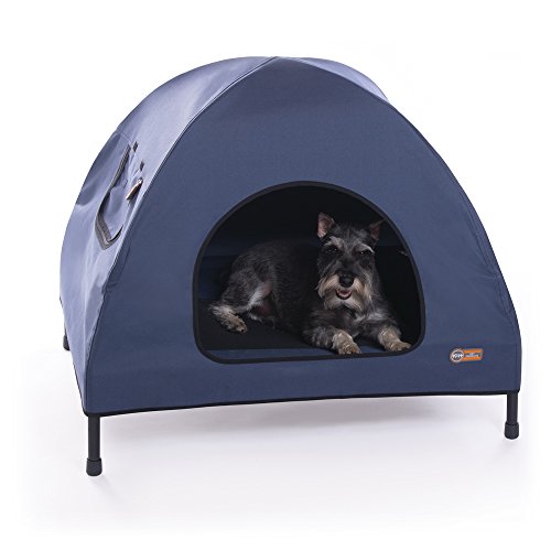 K&H Pet Products Original Pet Cot House Medium Navy Blue - Indoor & Outdoor Elevated Pet Bed & Shelter (25' x 32' x 28')