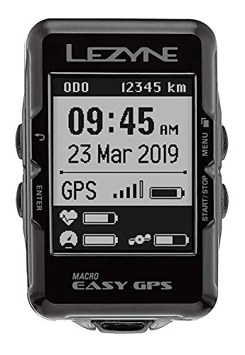 LEZYNE Macro Easy GPS Bike Computer, Bluetooth Connect, USB Rechargeable, 28H Runtime, Bicycle GPS