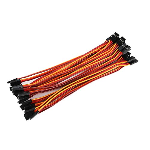 OliYin 20pcs 5.90inch 22awg 60 Cores Male to Male Lead Plug Servo Extension Wire Cable Line for RC Model Aircraft Stranded Futaba JR