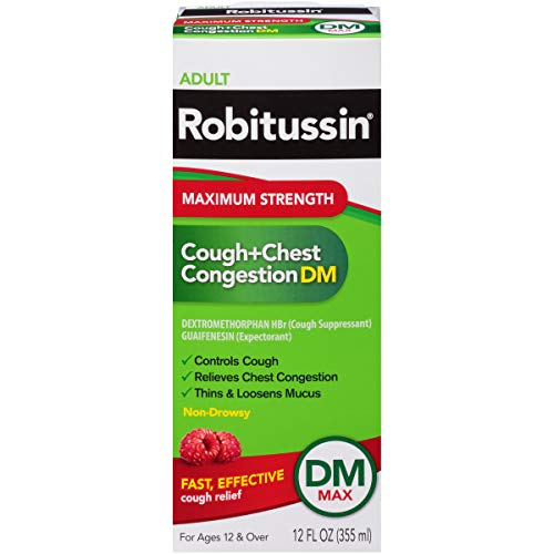 Robitussin Adult Maximum Strength Cough + Chest Congestion DM Max Non-Drowsy Liquid 12 fl. oz. Box