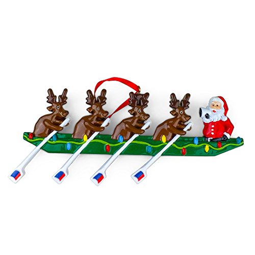 ChalkTalkSPORTS Rowing Reindeer | Crew Resin Christmas Ornament