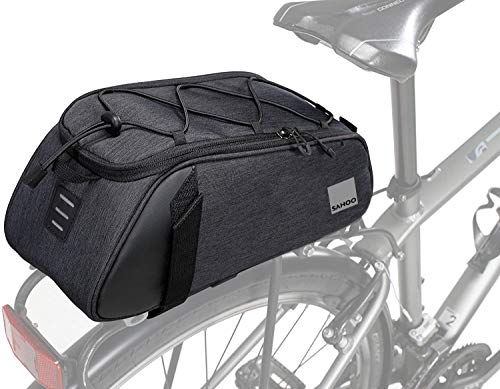 Roswheel Essentials Series 141465 Convertible Bike Trunk Bag Bicycle Rear Rack Pack Cycling Accessories Pannier, 7L Capacity