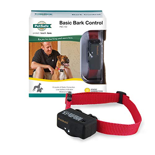PetSafe Basic Bark Control Collar for Dogs 8 lb. and Up, Anti-Bark Training Device, Waterproof, Static Correction, Canine
