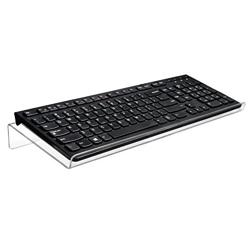 Keyboard Stand, HBlife Clear Acrylic Premium Tilted Computer Keyboard Holder for Easy Ergonomic Typing