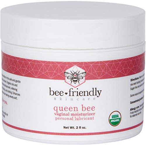 Organic Vaginal Moisturizer By BeeFriendly, USDA Certified, Natural Vulva Cream For Dryness, Itching, Irritation, Redness, Chafing Of Vagina Due To Menopause & Thinning 2 oz