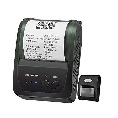 Bluetooth Thermal Receipt Printer, LOSRECAL Portable Personal Bill Printer with Carrying Case, Mini Wireless 58mm Mobile Printer Compatible with Android/Windows, DO NOT Support Square/iOS/ipad/iPhone