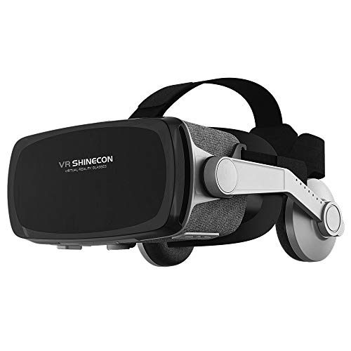 VR SHINECON [New Version ] VR Headset,Virtual Reality Headset, VR Goggles for Movies, Video,Games - 3D VR Glasses for iPhone, Android and Other Phones Within 4.7-6.2 inches