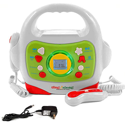 IQ Toys MP3 Player and Karaoke Machine with 2 Microphones Music Player for Kids - Bluetooth/MP3/USB/Micro SD Connection