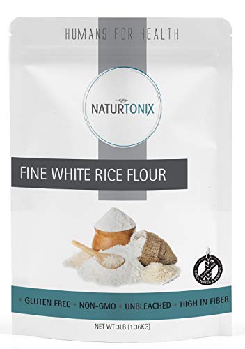 Fine White Rice Flour, 3 LB Resealable Pouch, Batch Tested and Verified Gluten Free, Non GMO and OU Kosher, Product of the USA