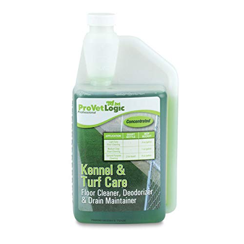 ProVetLogic Kennel & Turf Care- Floor Cleaner, Synthetic Pet Turf Cleaner, Deodorizer & Drain Maintainer (Concentrated)- 32oz AcuPro Bottle