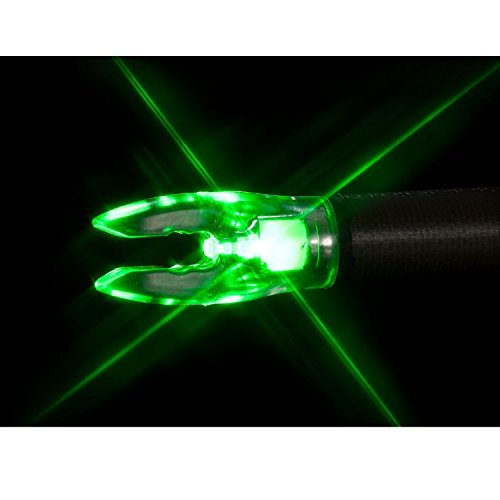 Nockturnal Fit Universal Size Green Lighted Arrow Archery Nocks, 3 Pack, Model:NT-305