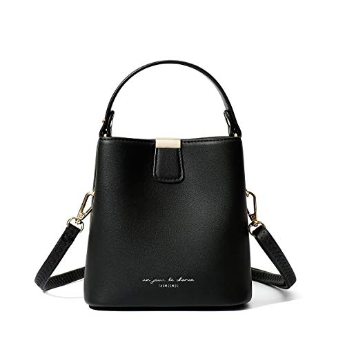 Dark Black Shoulder Bags-Aomiduo Small Strap Backpack Women Leather Crossbody Bag Lightweight Purses PU Soft Leather Women's Tote Handbags