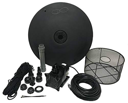Custom Pro FT 3500 Floating Pond and Lake Fountain Complete Kit - Powerful Pump, 4 Spray Styles, 100 Foot Cord and More - Easy to Assemble