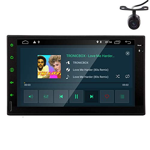 Android 10.0 Q Double Din Head Unit Car Stereo 7 inch Capacitive Touch Screen 1024x600 1080P Video Player GPS Navigation 2 Din Radio Bluetooth WiFi Phone Mirror with Backup Camera