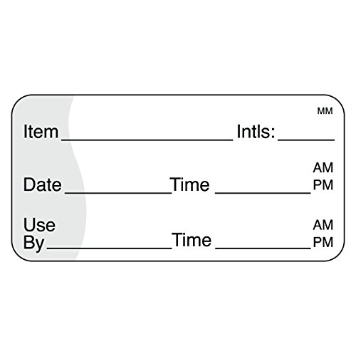 DayMark Removable Item/Date/Time Use-by Shelf-Life Label, 1' x 2' (Roll of 1000)