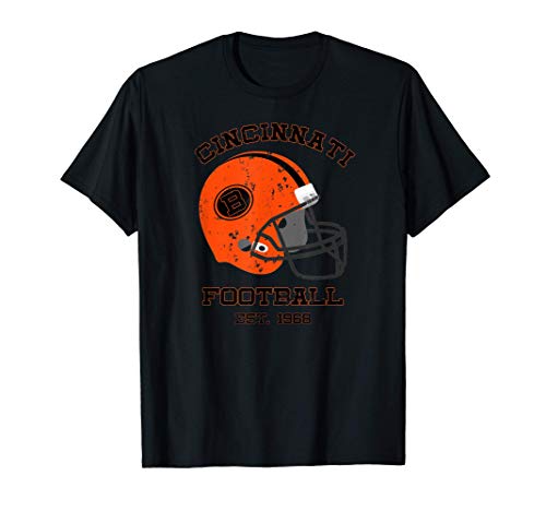 Vintage Cincinnati Football Team Sports Fan Novelty Gift T-Shirt