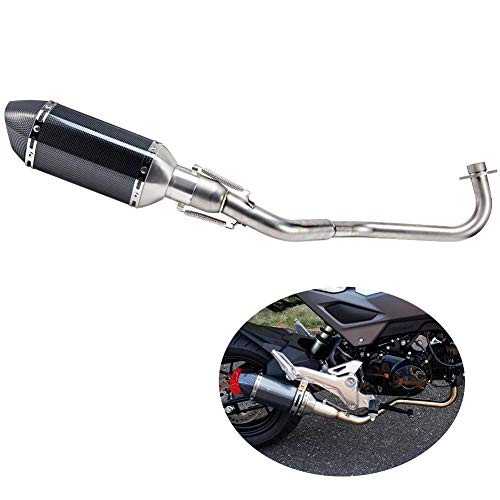 Kemimoto Compatible with Honda Grom MSX125 Low Mount Exhaust Slip-on Muffler Baffle 2013 2014 2015 2016 2017 2018 2019 2020