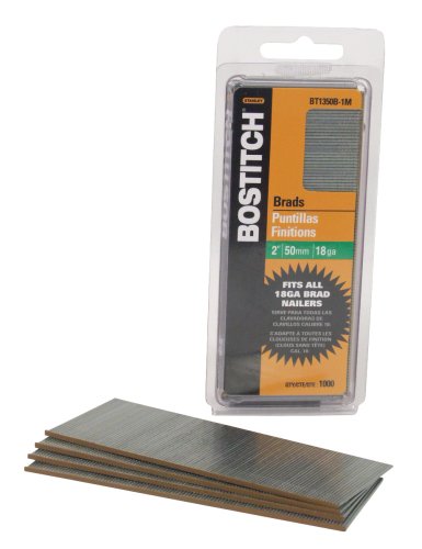 BOSTITCH 18 Gauge Brad Nails, 2-Inch, Coated, 1000 per Box (BT1350B-1M)