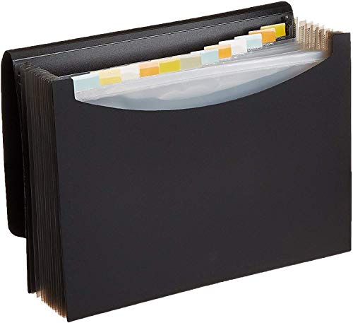 AmazonBasics Expanding Organizer File Folder, Letter Size - Black