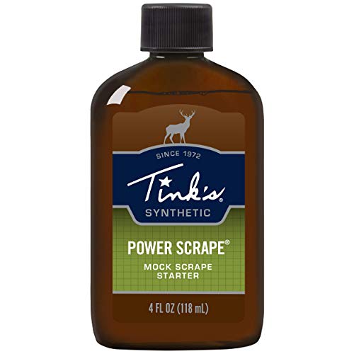 Tink's Power Scrape Starter | 4 Oz Bottle | Hunting Accessories, Mock Scrape Starter for Natural or Mock Scrapes | Invader Synthetic Buck Scent Lure, Deer Scents + Attractants for Breeding Season, Brown