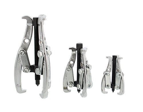 ABN 3-Jaw Gear Puller Set – 3in, 4in, and 6in Removal Tool Kit for Slide Gears, Pulley, and Flywheel