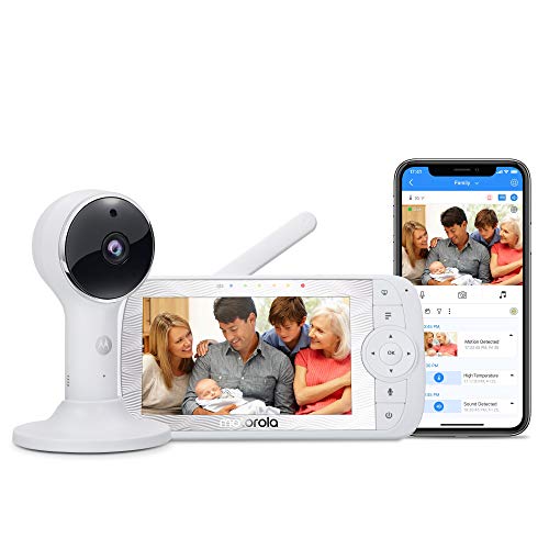 Motorola Connect60 Wireless Video Camera – 5” Parent Unit and WiFi HD 1080p for Baby, Elderly, Pet –- Two-Way Audio, Night Vision, Temperature Sensor, Digital Zoom