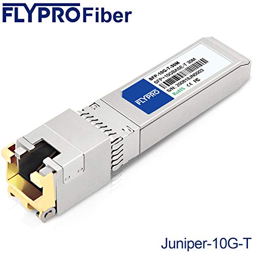 FLYPROFiber Juniper 10G SFP+ to RJ45 Copper Module for Juniper EX-SFP-10GE-T, 10G-T Fiber Optic Transceiver, CAT6A/CAT7, Up to 30M