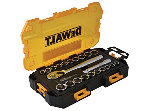 DEWALT Drive Socket Set, SAE/Metric, 1/2-Inch, 23-Piece (DWMT73813)