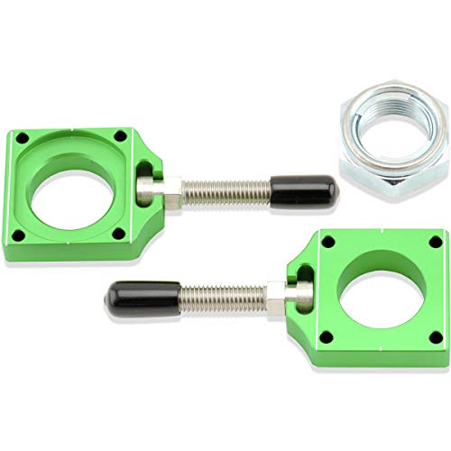 BOLT Lollipop Axle Blocks (Green) for 04-16 Kawasaki KX250F