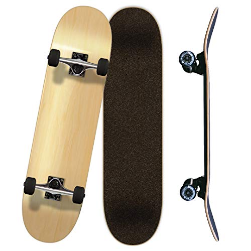 Yocaher Blank Complete Skateboard 7.75' Skateboards - (Complete 7.75' Natural)